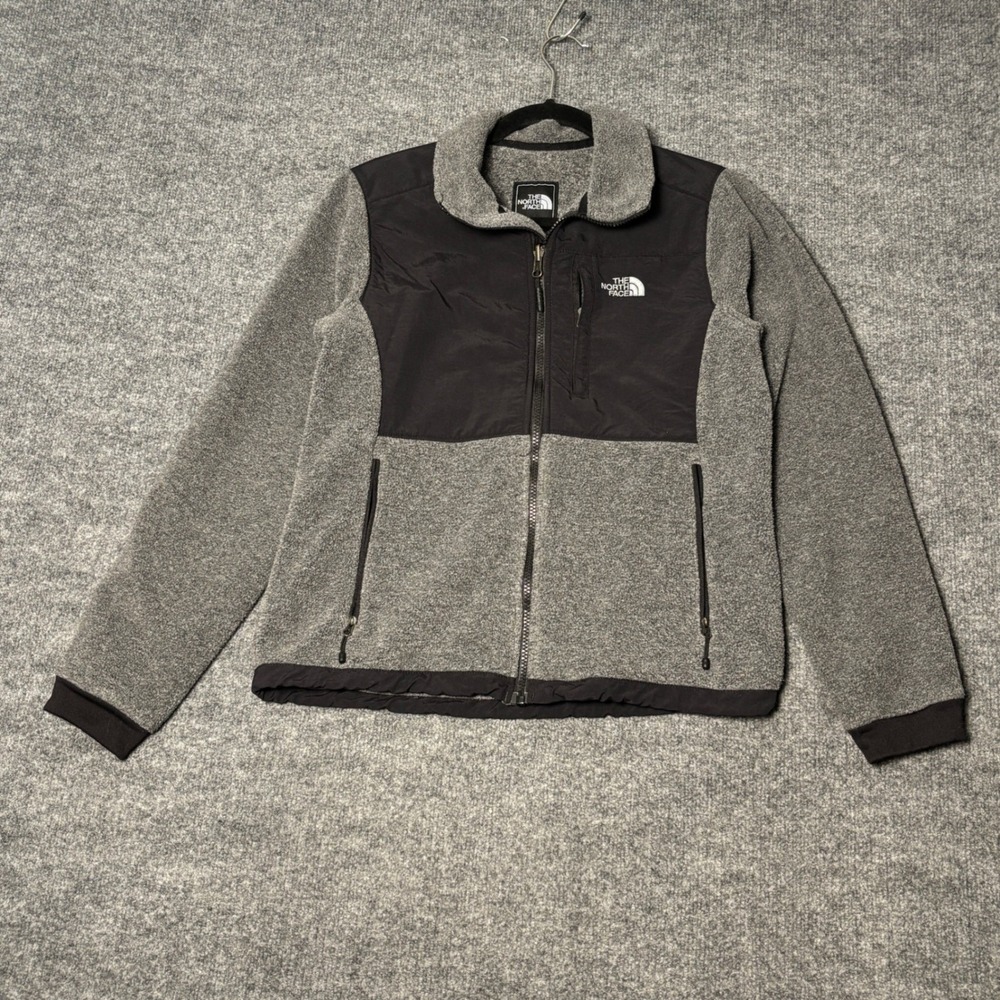 The North Face Fleece Jacket Womens S Grey Denali Full Zip Outdoor Hiking